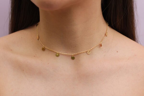 Choker lunetas colgantes